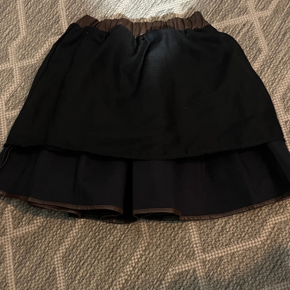 Miss Bella Girl Elegant Brown Pleated Skirt - Picture 2 of 5